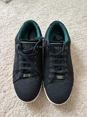 Ted Baker Black Sneakers with Teal Lining